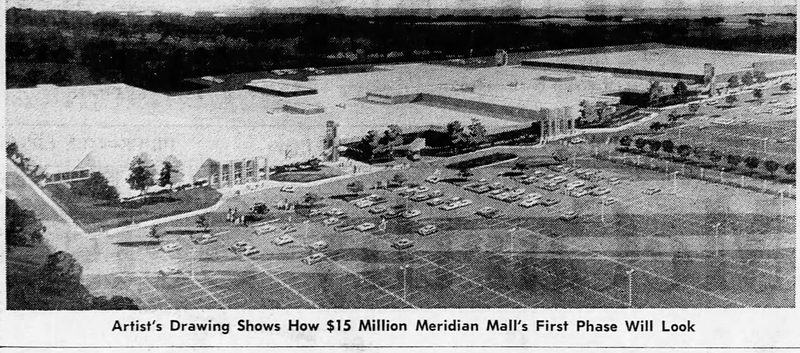 Meridian Mall - Rendering Of Mall Oct 29 1968 (newer photo)